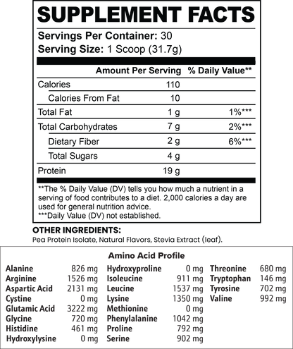 Vegan Pea Protein Isolate (Chocolate)